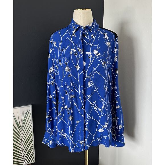 RAG & BONE Therese Blossom VISCOSE Long Sleeve BLOUSE Floral Shirt - Picture 2 of 14